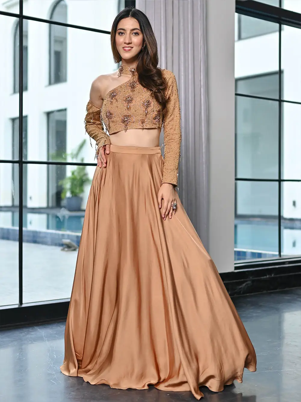 Crystal Couture Brown lehenga set